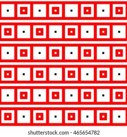 Seamless pattern with symmetric geometric ornament. Repeated squares and lines background. Creative wallpaper. Vector illustration 