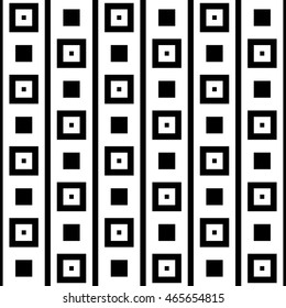 Seamless pattern with symmetric geometric ornament. Repeated squares and lines background. Creative wallpaper. Vector illustration 