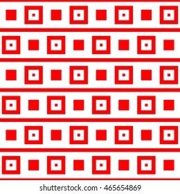Seamless pattern with symmetric geometric ornament. Repeated squares and lines background. Creative wallpaper. Vector illustration 