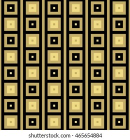 Seamless pattern with symmetric geometric ornament. Repeated squares and lines background. Creative wallpaper. Vector illustration 