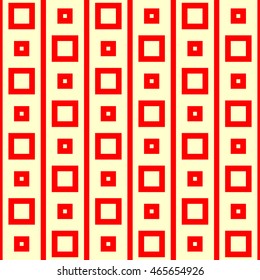 Seamless pattern with symmetric geometric ornament. Repeated squares and lines background. Creative wallpaper. Vector illustration 