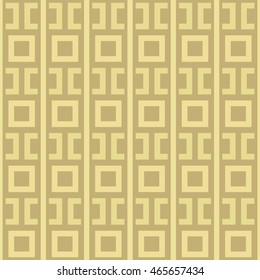 Seamless pattern with symmetric geometric ornament. Ethnic and tribal motifs. Repeated squares, semi-squares and lines background. Creative wallpaper. Vector illustration 
