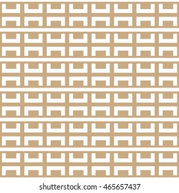 Seamless pattern with symmetric geometric ornament. Ethnic and tribal motifs. Repeated semi-squares and lines background. Creative wallpaper. Vector illustration 