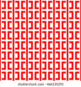 Seamless pattern with symmetric geometric ornament. Ethnic and tribal motifs. Repeated semi-squares and lines background. Creative wallpaper. Vector illustration 