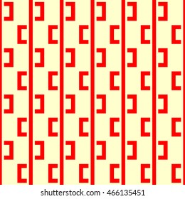 Seamless pattern with symmetric geometric ornament. Ethnic and tribal motifs. Repeated semi-squares and lines background. Creative wallpaper. Vector illustration 