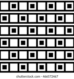 Seamless pattern with symmetric geometric ornament. Repeated squares and lines background. Creative wallpaper. Vector illustration 