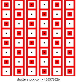 Seamless pattern with symmetric geometric ornament. Repeated squares and lines background. Creative wallpaper. Vector illustration 