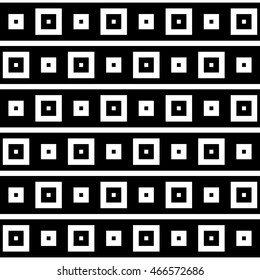 Seamless pattern with symmetric geometric ornament. Repeated squares and lines background. Creative wallpaper. Vector illustration 
