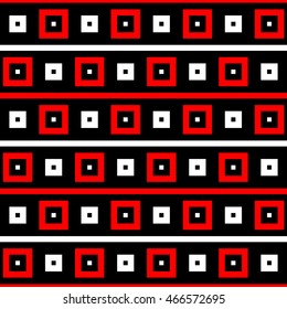 Seamless pattern with symmetric geometric ornament. Repeated squares and lines background. Creative wallpaper. Vector illustration 