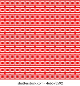 Seamless pattern with symmetric geometric ornament. Repeated squares and lines background. Creative wallpaper. Vector illustration