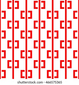 Seamless pattern with symmetric geometric ornament. Ethnic and tribal motifs. Repeated semi-squares and lines background. Creative wallpaper. Vector illustration 