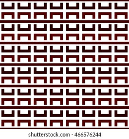 Seamless pattern with symmetric geometric ornament. Ethnic and tribal motifs. Repeated semi-squares and lines background. Creative wallpaper. Vector illustration 