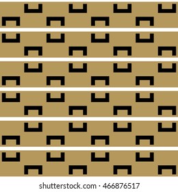 Seamless pattern with symmetric geometric ornament. Ethnic and tribal motifs. Repeated semi-squares and lines background. Creative wallpaper. Vector illustration 