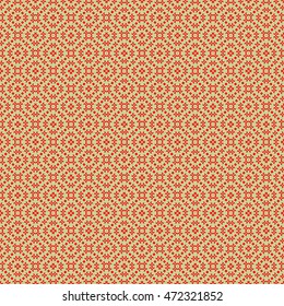 Seamless pattern with symmetric geometric ornament. Ethnic and tribal motifs. Different  figures background. Ornamental wallpaper. Vector illustration