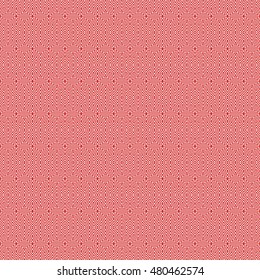 Seamless pattern with symmetric geometric ornament. Striped red abstract on white background. Repeated triangles and rhombuses wallpaper. Vector illustration