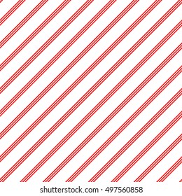 Seamless pattern with symmetric geometric ornament. Red diagonal striped abstract on white background. Lines wallpaper. Digital paper for scrapbook, textile print, page fill. Vector illustration