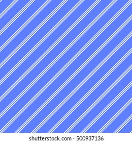 Seamless pattern with symmetric geometric ornament. Blue diagonal striped abstract on white background. Lines wallpaper. Digital paper for scrapbook, textile print, page fill. Vector illustration