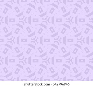 Seamless pattern with symmetric geometric ornament. Ornamental mosaic texture. Abstract background. Vector illustration.