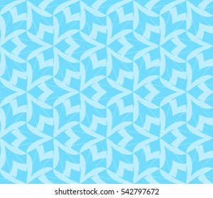 Seamless pattern with symmetric geometric ornament. Ornamental mosaic texture. Abstract background. Vector illustration.