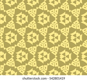 Seamless pattern with symmetric geometric ornament. Ornamental mosaic texture. Abstract background. Vector illustration.