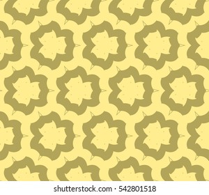 Seamless pattern with symmetric geometric ornament. Ornamental mosaic texture. Abstract background. Vector illustration.