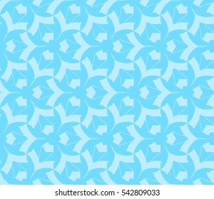 Seamless pattern with symmetric geometric ornament. Ornamental mosaic texture. Abstract background. Vector illustration.