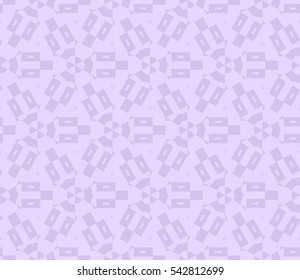 Seamless pattern with symmetric geometric ornament. Ornamental mosaic texture. Abstract background. Vector illustration.