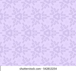 Seamless pattern with symmetric geometric ornament. Ornamental mosaic texture. Abstract background. Vector illustration.