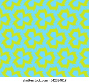 Seamless pattern with symmetric geometric ornament. Ornamental mosaic texture. Abstract background. Vector illustration.