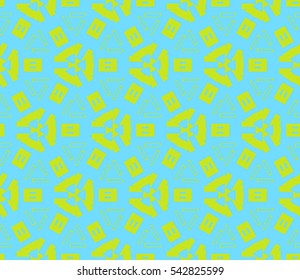 Seamless pattern with symmetric geometric ornament. Ornamental mosaic texture. Abstract background. Vector illustration.