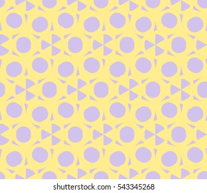 Seamless pattern with symmetric geometric ornament. Ornamental mosaic texture. Abstract background. Vector illustration.