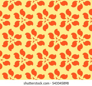 Seamless pattern with symmetric geometric ornament. Ornamental mosaic texture. Abstract background. Vector illustration.