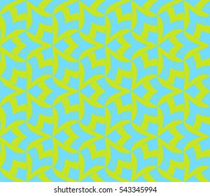 Seamless pattern with symmetric geometric ornament. Ornamental mosaic texture. Abstract background. Vector illustration.