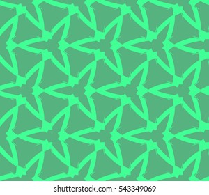 Seamless pattern with symmetric geometric ornament. Ornamental mosaic texture. Abstract background. Vector illustration.