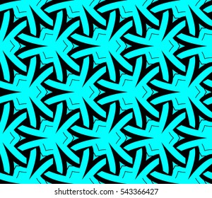 Seamless pattern with symmetric geometric ornament. Ornamental mosaic texture. Abstract background. Vector illustration.