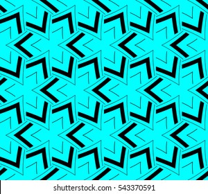 Seamless pattern with symmetric geometric ornament. Ornamental mosaic texture. Abstract background. Vector illustration.