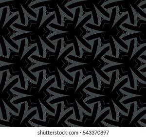 Seamless pattern with symmetric geometric ornament. Ornamental mosaic texture. Abstract background. Vector illustration.