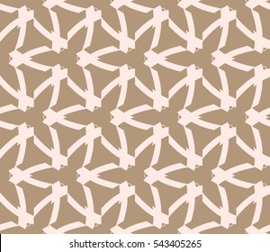Seamless pattern with symmetric geometric ornament. Ornamental mosaic texture. Abstract background. Vector illustration.