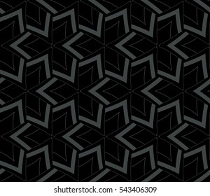 Seamless pattern with symmetric geometric ornament. Ornamental mosaic texture. Abstract background. Vector illustration.