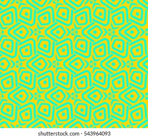 Seamless pattern with symmetric geometric ornament. Ornamental mosaic texture. Abstract background. Vector illustration.