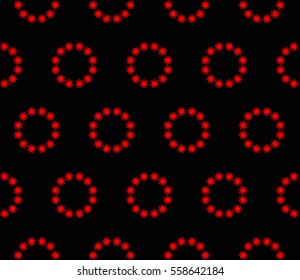 Seamless pattern with symmetric geometric ornament. Ornamental mosaic texture. Abstract background. Vector illustration.