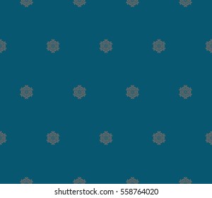Seamless pattern with symmetric geometric ornament. Ornamental mosaic texture. Abstract background. Vector illustration.