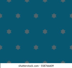 Seamless pattern with symmetric geometric ornament. Ornamental mosaic texture. Abstract background. Vector illustration.