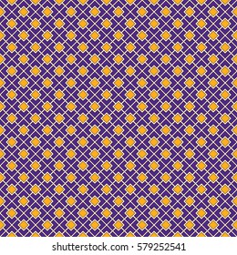 Seamless pattern with symmetric geometric ornament. Vivid color diagonal square chain abstract background. Bright mosaic wallpaper. Digital paper, textile print, page fill. Vector illustration