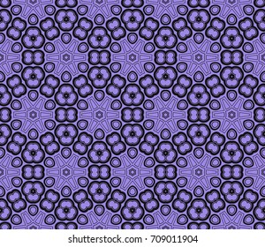 Seamless pattern with symmetric geometric ornament. Abstract background. Vector illustration.