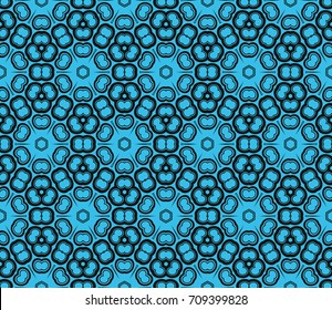 Seamless pattern with symmetric geometric ornament. Abstract background. Vector illustration.