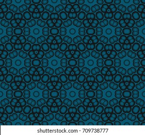 Seamless pattern with symmetric geometric ornament. Abstract background. Vector illustration.