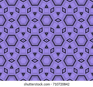 Seamless pattern with symmetric geometric ornament. Abstract background. Vector illustration.