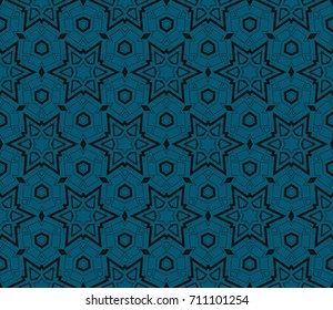 Seamless pattern with symmetric geometric ornament. Abstract background. Vector illustration.