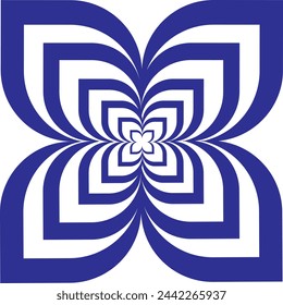 Seamless pattern with symmetric geometric ornament.Vector illustration